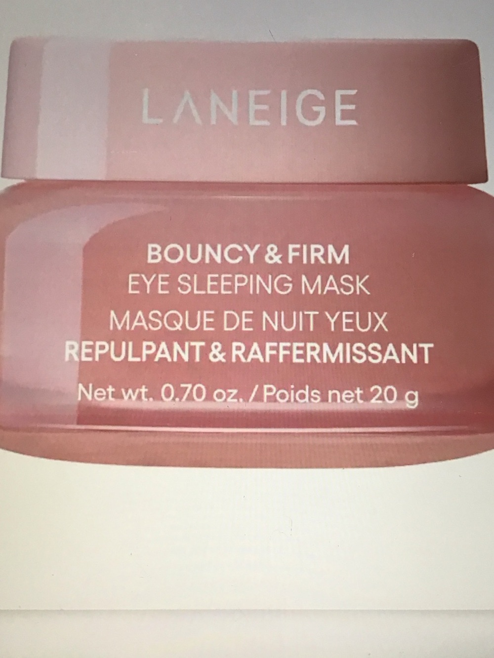 New LANEIGE Bouncy & Firm Eye Sleeping Mask